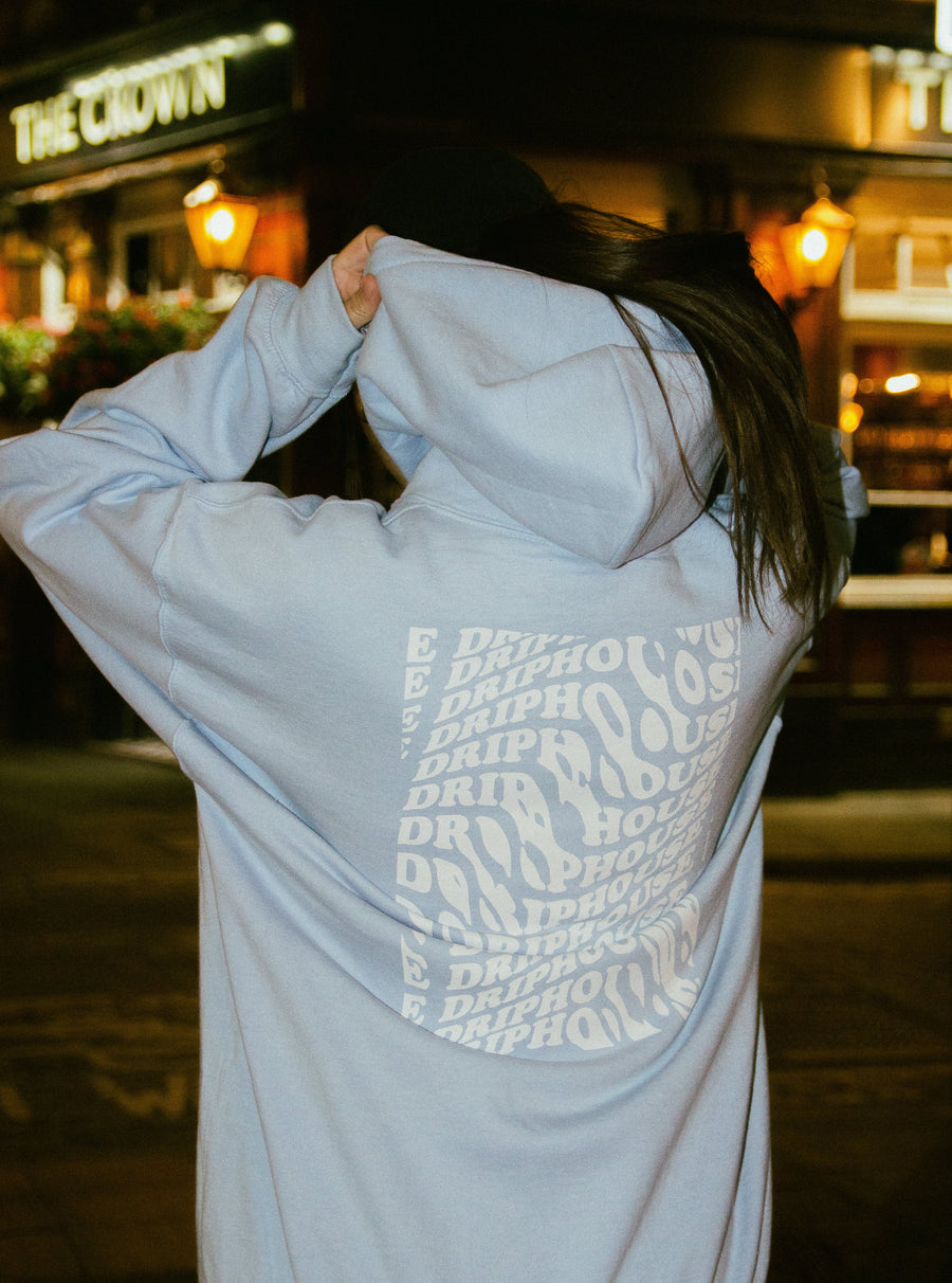 Baby Blue Graphic Hoodie