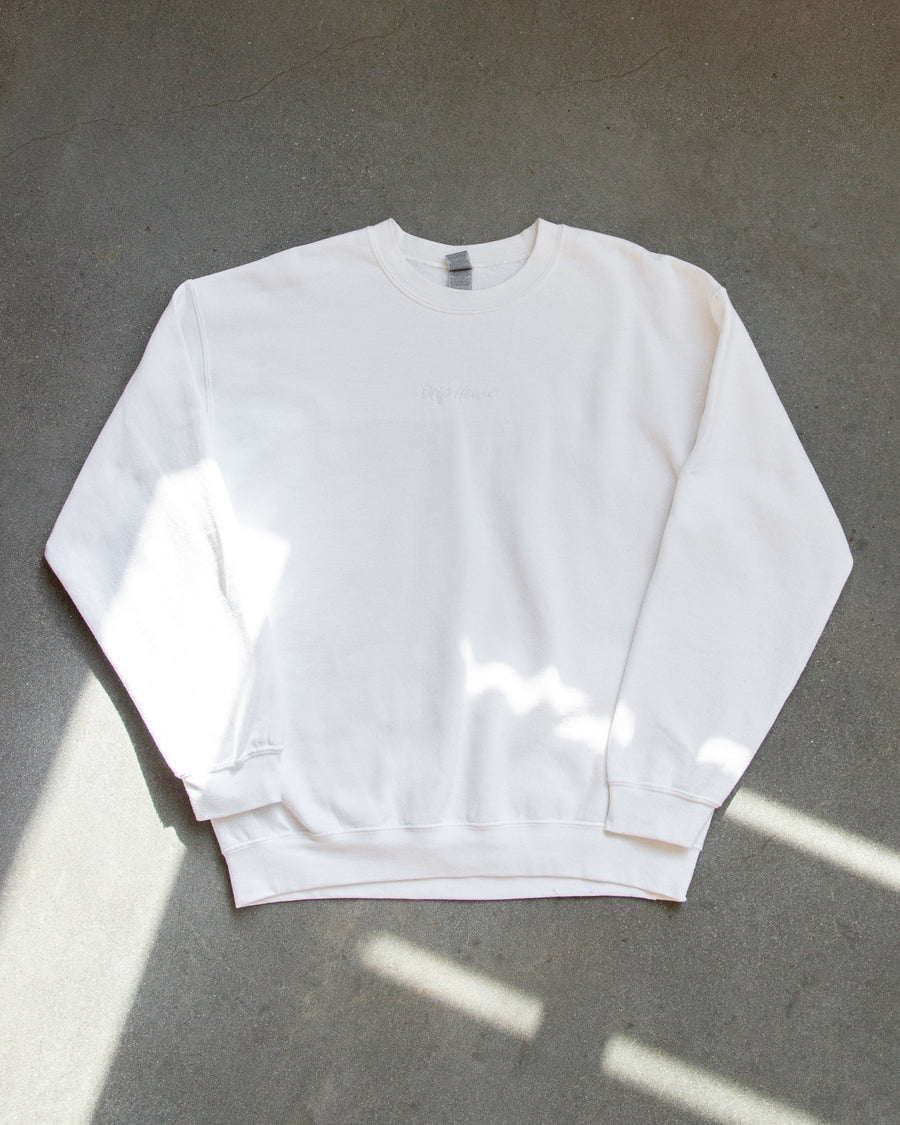 White Graphic Crewneck