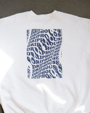 White Graphic Crewneck