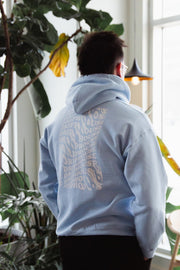 Baby Blue Graphic Hoodie