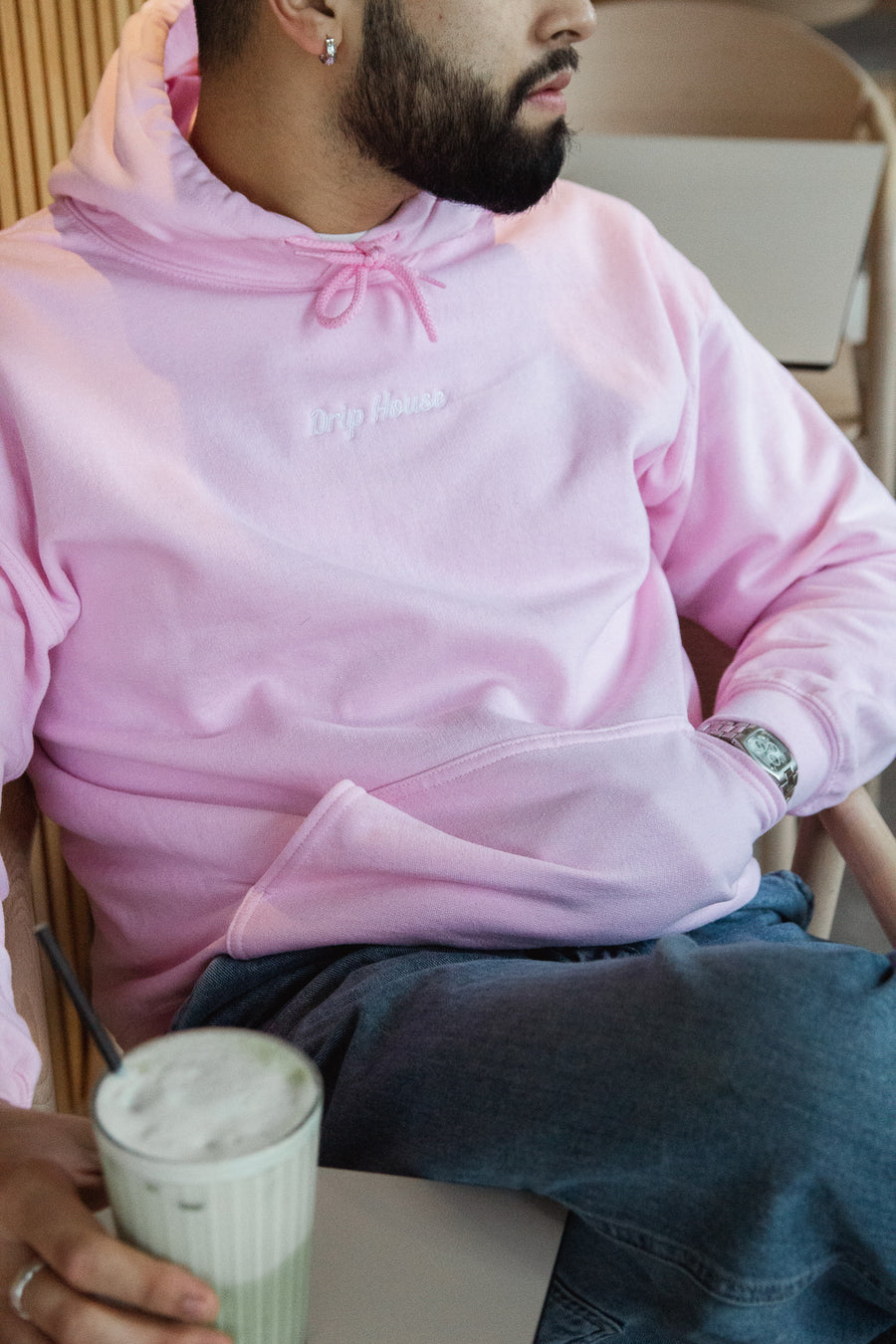 Baby Pink Graphic Hoodie